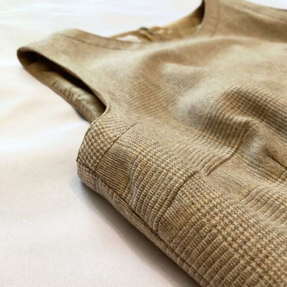 AKRIS PUNTO BROWN WOOL CHECK SHEATH DRESS - 6 - Picture 8 of 10